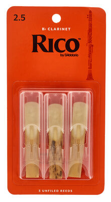 DAddario Woodwinds Rico Bb- Clar 2.5 - 3-Pack