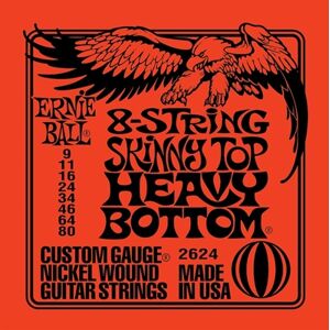 Ernie Ball 2624 Skinny Top Heavy Bottom 8-string 009-080