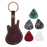 NestNiche Guitar Picks Case, Guitar Pick Holders I Läder Med Nyckelring Guitar Plectrums Bag, Guitar Plectrums Case Väska, Guitar Picks Holder Case(Brun)