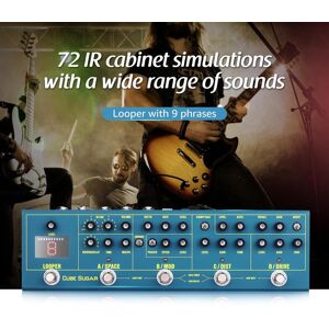 TOMTOP JMS CUBE SUGAR Combined Effects Pedal 5 Analog Effects(Boost/Overdive/Distortion/Chorus/Phaser)