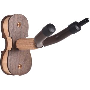 TOMTOP JMS Wall Mount Violin Fiddle Viola Hanger Hook Keeper with Bow Holder Rubber Cushion Wood Base