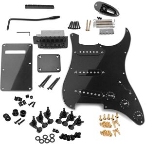 TOMTOP JMS ST Style Electric Guitar Full Set DIY Accessory Kit Including Prewired Pickguard Bridge SSS Pickups