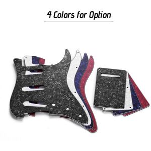 TOMTOP JMS SSS Electric Guitar Pickguard Set with Back Plate Screws Pick Guard for Fender American ST Style