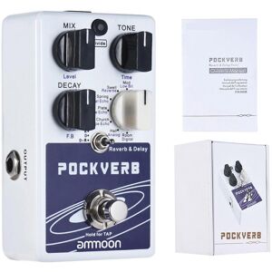 TOMTOP JMS ammoon POCKVERB Reverb & Delay Guitar Effect Pedal 7 Reverb Effects + 7 Delay Effects With Tap Tempo Function True Bypass