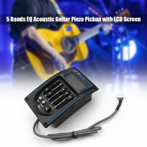 TOMTOP JMS Electric Box Guitar Pickup 5 Bands Equalizer System Tuner Piezo LCD Screen