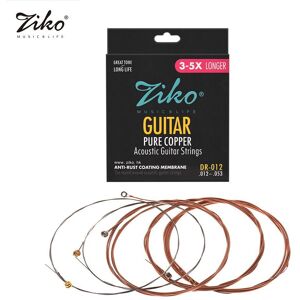 TOMTOP JMS ZIKO DR-012 Acoustic Guitar Strings Hexagon Alloy Wire Pure Copper Wound Anti-Rust Coating Membrane