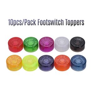 TOMTOP JMS MOOER 10pcs Footswitch Topper Protector Colorful Plastic Bumpers for Guitar Effect Pedal