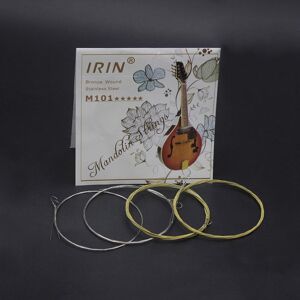 TOMTOP JMS IRIN M101 Full Set Mandolin Strings Bronze Wound Stainless Steel Silver & Gloden Color (.010.034)