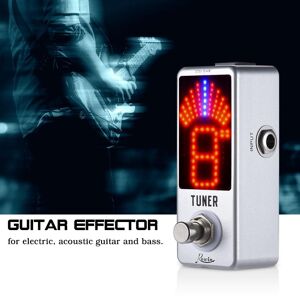 TOMTOP JMS Mini Chromatic Tuner Pedal Effect LED Display True Bypass for Guitar Bass