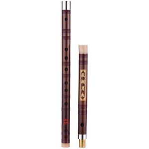 TOMTOP JMS Pluggable Bitter Bamboo Flute Dizi Traditional Handmade Chinese Musical Woodwind Instrument Key of