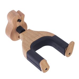 TOMTOP JMS Wall Mount Guitar Hanger Hook Holder Keeper Auto Lock with Guitar Shape Solid Wood Base for