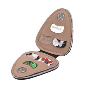 TOMTOP JMS Guitar Picks Holder Case Bag PU Synthetic Leather with 6pcs Celluloid Picks String Instrument