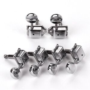 TOMTOP JMS 6 In-Line Semi-Closed Guitar Locking Tuners Tuning Pegs Machines Heads Set