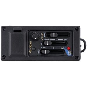 TOMTOP JMS 3-Band Acoustic Guitar Tone and Volume Amplifier EQ Equalizer Preamp Piezo Pickup Tuner