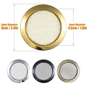 TOMTOP JMS 2pcs Aeneous Screened Sound Hole Inserts for Dobros Resonator Guitar Cigar