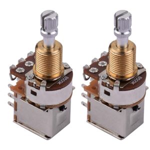 TOMTOP JMS Electric Guitar Bass Potentiometers Split Shaft Pots Push Push Button Switch Guitar Parts 2pcs