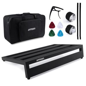 Ammoon Large Guitar Effect Pedal Board Pedalboard Aluminum Alloy with Carry Bag Capo 4pcs Picks