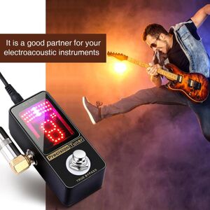 TOMTOP JMS Precision Chromatic Tuner Pedal Large LED Display Full Metal Shell with True Bypass for