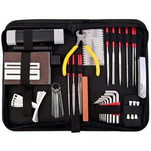 TOMTOP JMS 57 PCS Guitar Tool Kit with Carry Bag, Repair Maintenance Tools String Action Ruler Luthier File