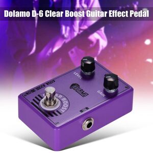 TOMTOP JMS Dolamo D-6 Clear Boost Guitar Effect Pedal Purple Guitar Pedal Boost Effects True Bypass