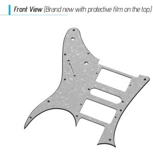 TOMTOP JMS HSH Electric Guitar Pickguard PVC Pick Guard Scratch for Ibanez g250 Guitar Replacement White Pearl 3 Ply