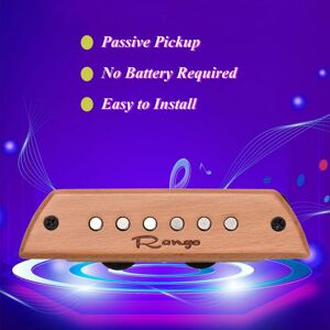 TOMTOP JMS Rango RG-S3 Acoustic Guitar Magnetic Pickup Beech Wood Passive Magnetic Soundhole Pickup No