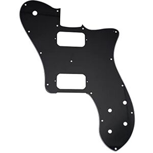 Musiclily Pro 15 Holes Uncovered HH Guitar Pickguard for Mexico Fender 72 Tele Deluxe Style Electric Guitar, 3ply Black