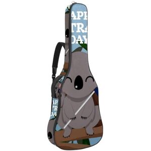 Liuchunb888 Niaocpwy Happy Australia Day Cute Koala Guitar Bags 0.4 Inch Thick Padding, Waterproof Electric Guitar Case 40 41 42 Inch Gig Bag with Back Hanger Loop and 2 Pockets