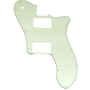 Musiclily Pro 15 Holes Wide Range HH Guitar Pickguard for Mexico Fender 72 Tele Deluxe Style Electric Guitar, 3Ply Mint Green