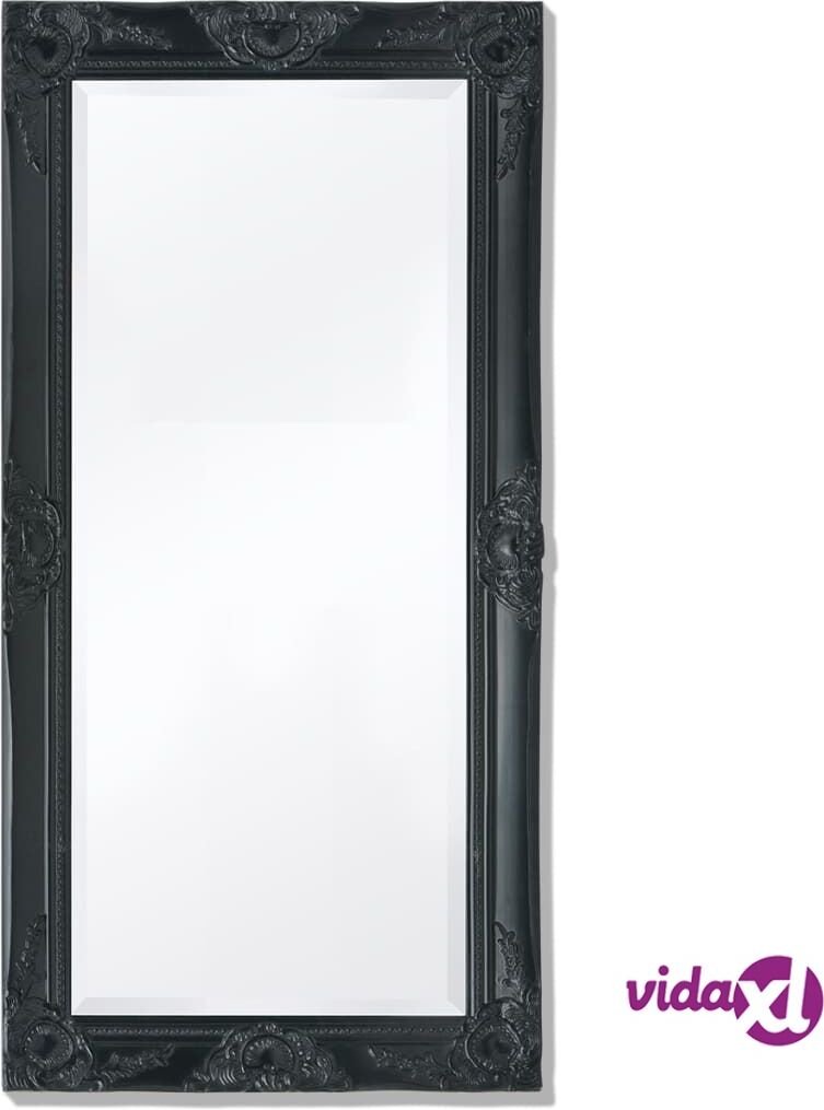 vidaXL Wall Mirror Baroque Style 100x50 cm Black