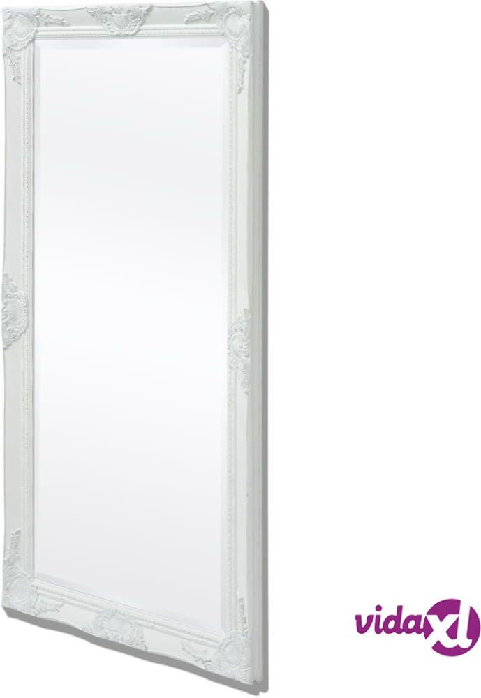 vidaXL Wall Mirror Baroque Style 120x60 cm White