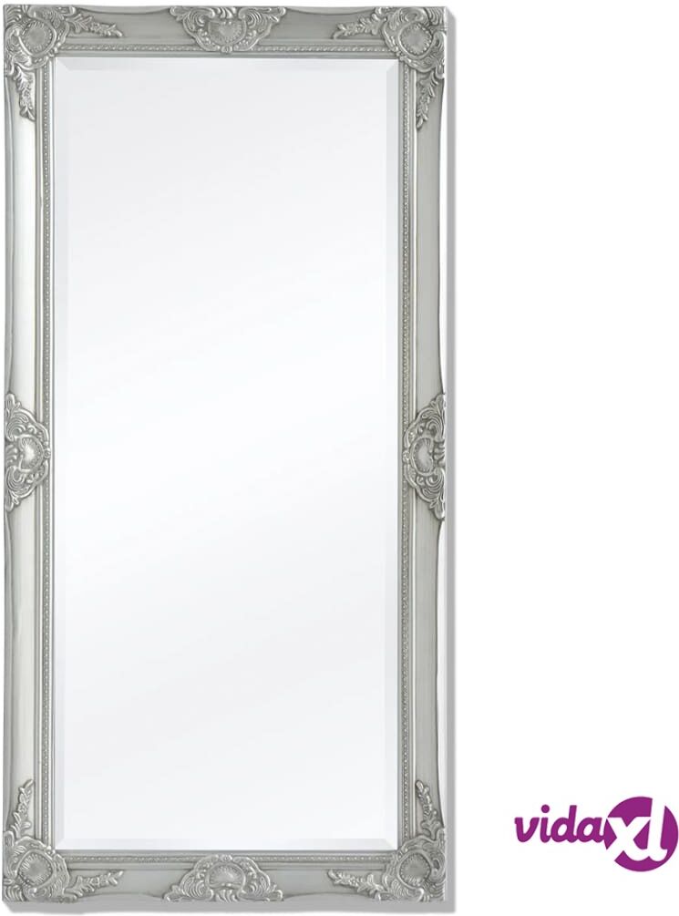 vidaXL Wall Mirror Baroque Style 120x60 cm Silver