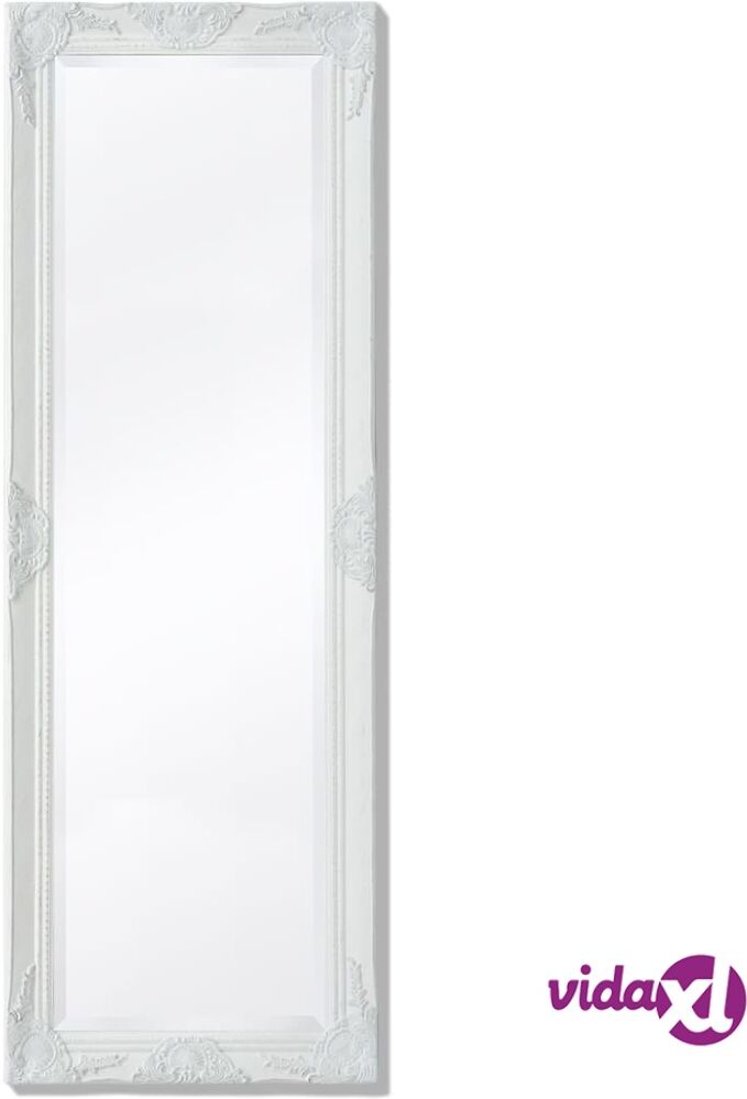 vidaXL Wall Mirror Baroque Style 140x50 cm White