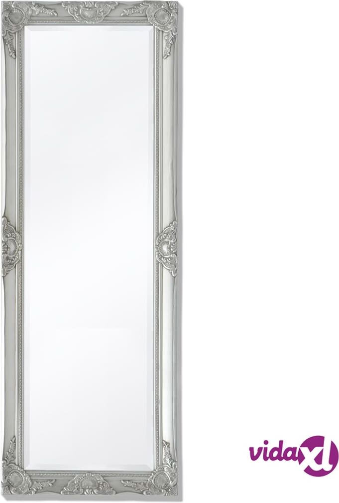 vidaXL Wall Mirror Baroque Style 140x50 cm Silver