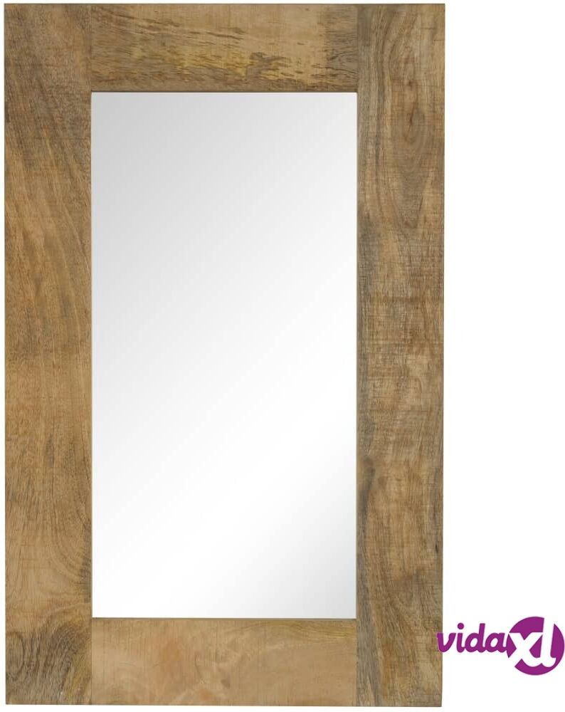 vidaXL Mirror Solid Mango Wood 50x80 cm