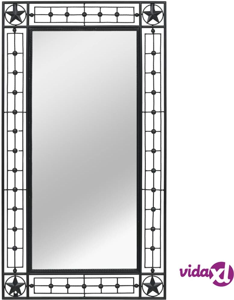 vidaXL Wall Mirror Rectangular 60x110 cm Black