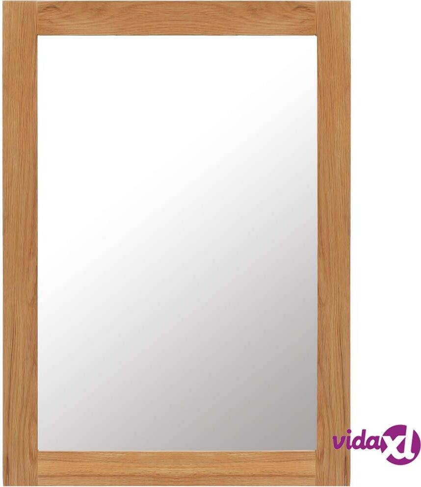 vidaXL Mirror 50x70 cm Solid Oak Wood