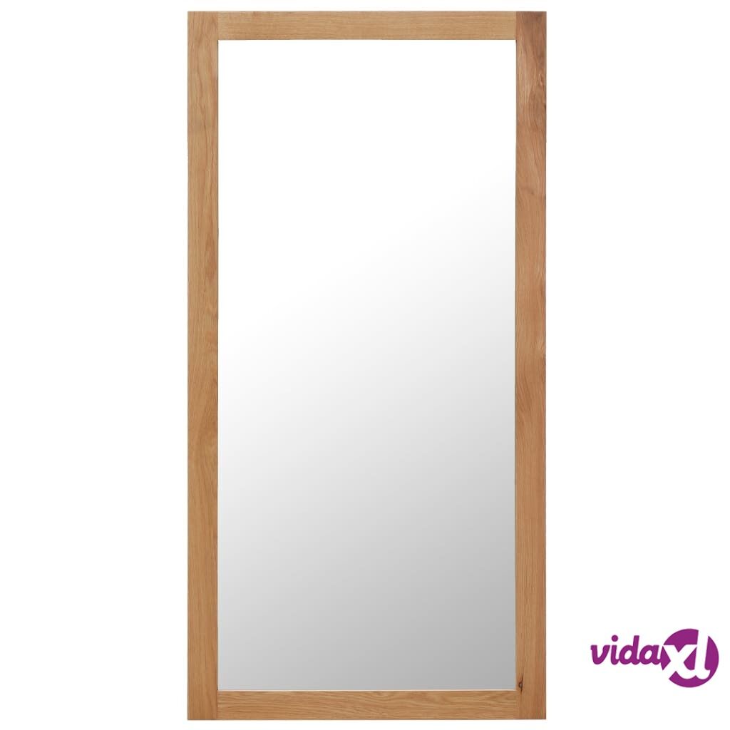 vidaXL Mirror 60x120 cm Solid Oak Wood