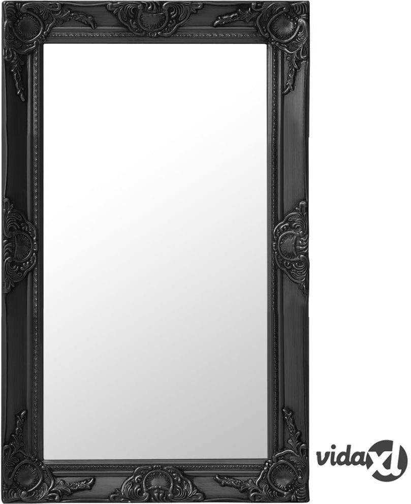 vidaXL Wall Mirror Baroque Style 50x80 cm Black