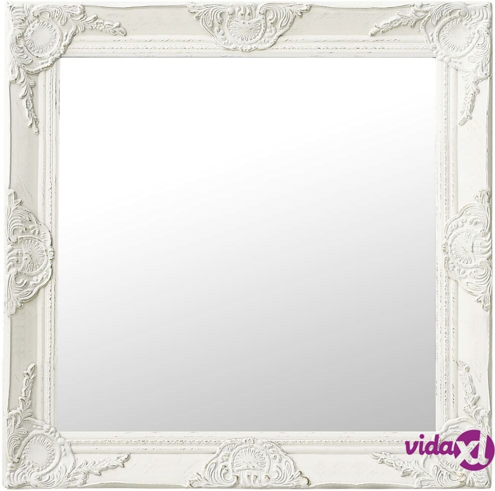 vidaXL Wall Mirror Baroque Style 60x60 cm White