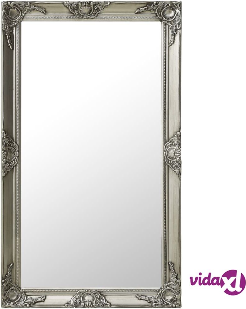 vidaXL Wall Mirror Baroque Style 60x100 cm Silver