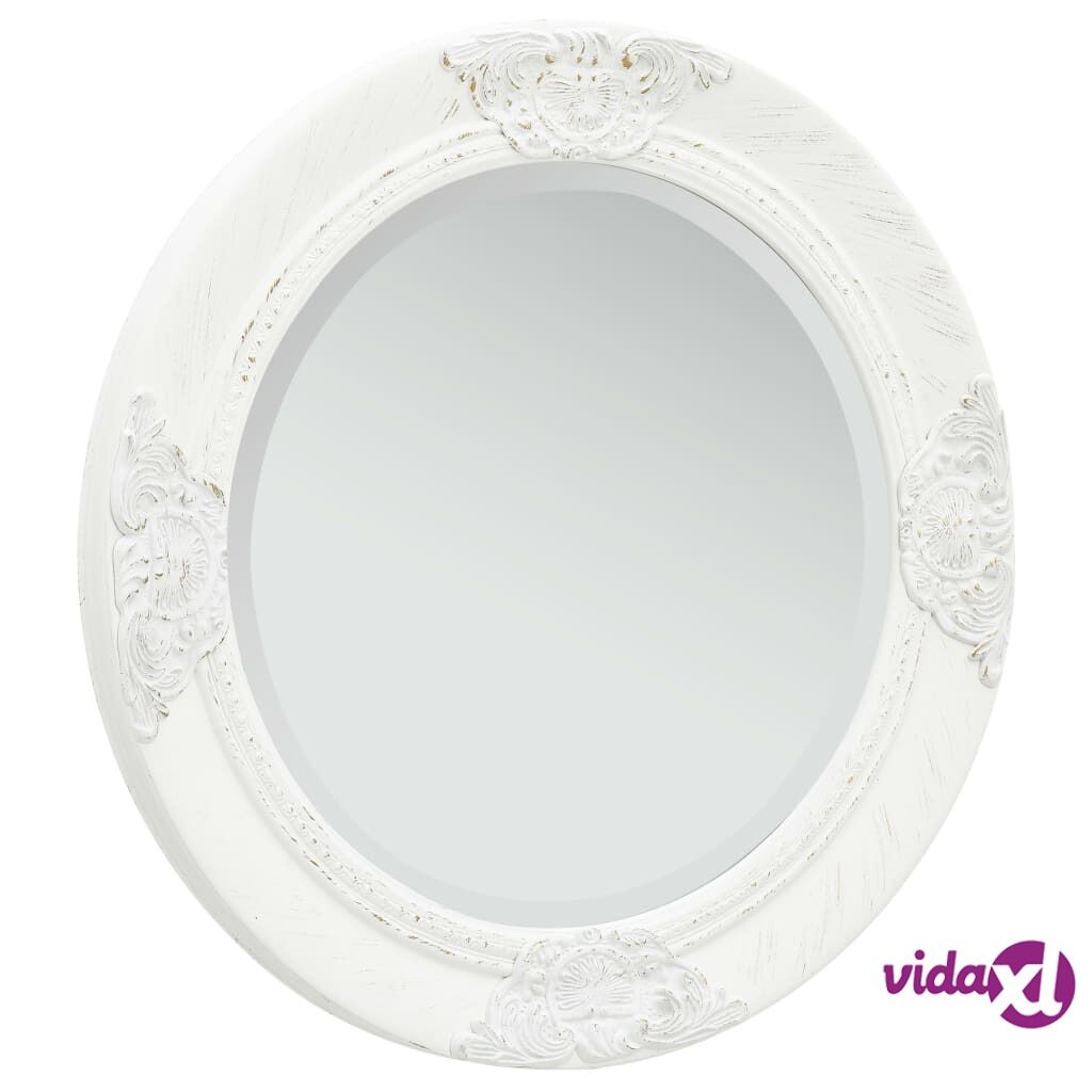 vidaXL Wall Mirror Baroque Style 50 cm White