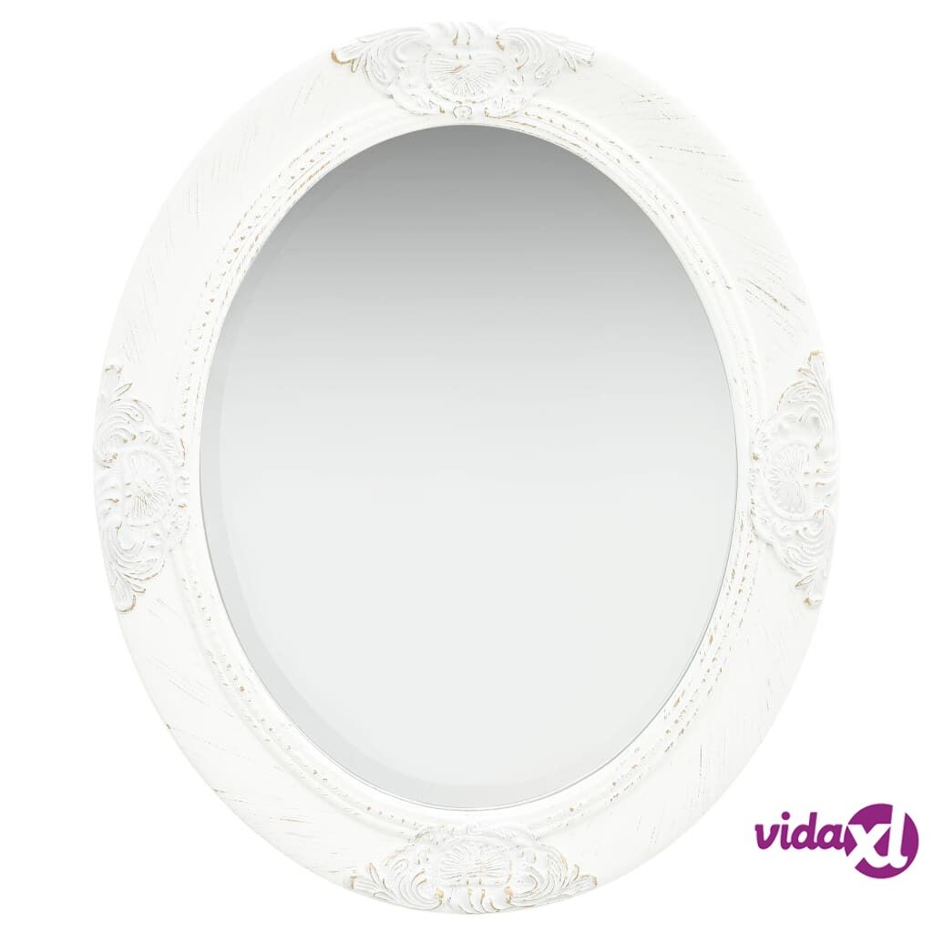 vidaXL Wall Mirror Baroque Style 50x60 cm White