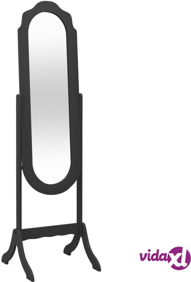 vidaXL Free Standing Mirror Black 46x48x164 cm