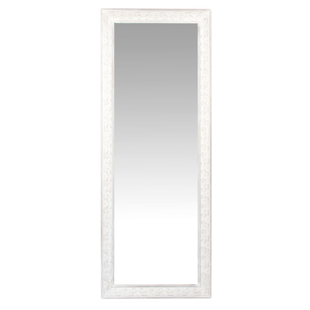 Maisons du Monde Miroir blanc grisé 50x130