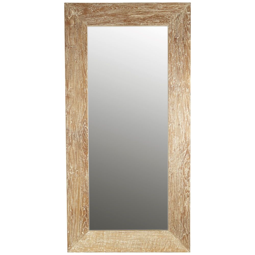 Maisons du Monde Miroir en hévéa blanchi 100x200