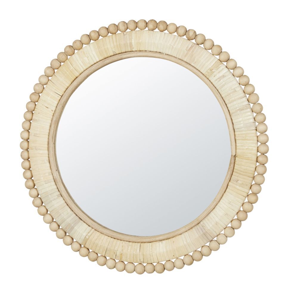 Maisons du Monde Miroir rond beige D35