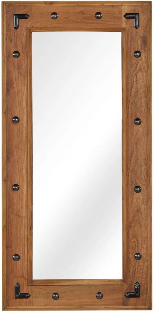 vidaXL Miroir Bois d'acacia massif 50 x 110 cm