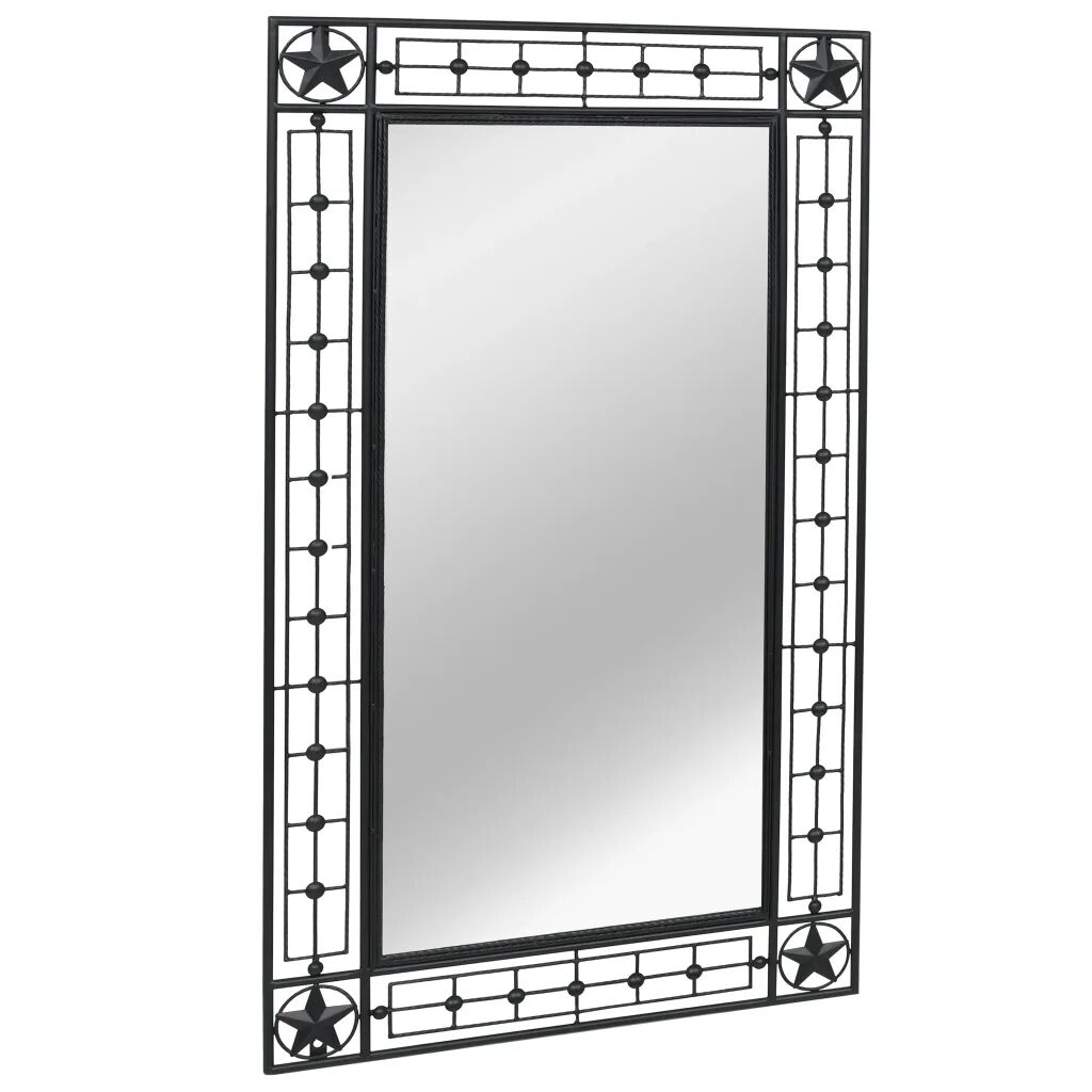 vidaXL Miroir mural de jardin Rectangulaire 60 x 110 cm Noir