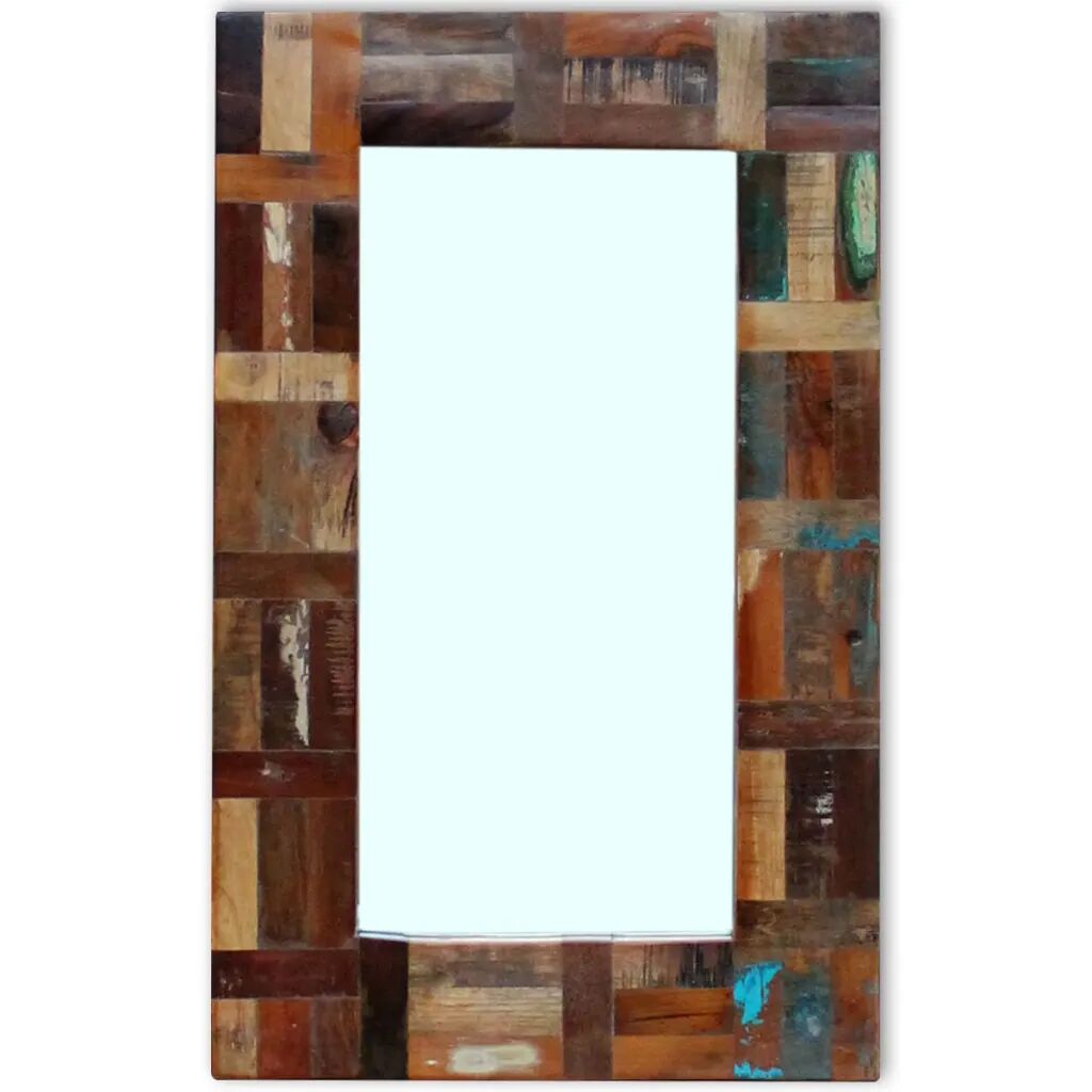 vidaXL Miroir Bois de récupération massif 80 x 50 cm